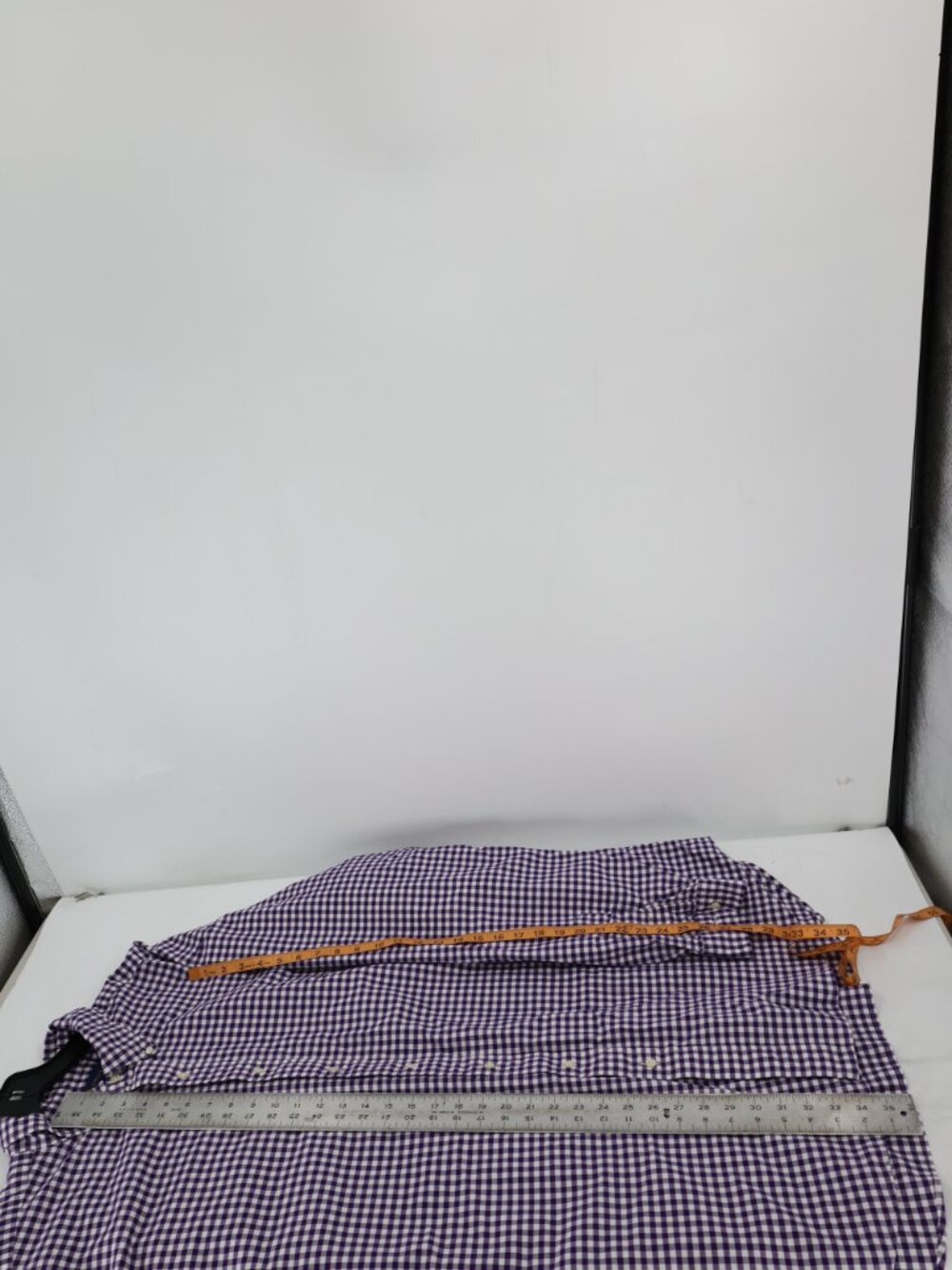 Ralph Lauren Shirt Mens 2XLT Stretch Oxford Check Long Sleeve Flesh pony purple - Picture 8 of 13